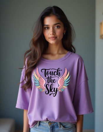 women t-shirt touch the sky