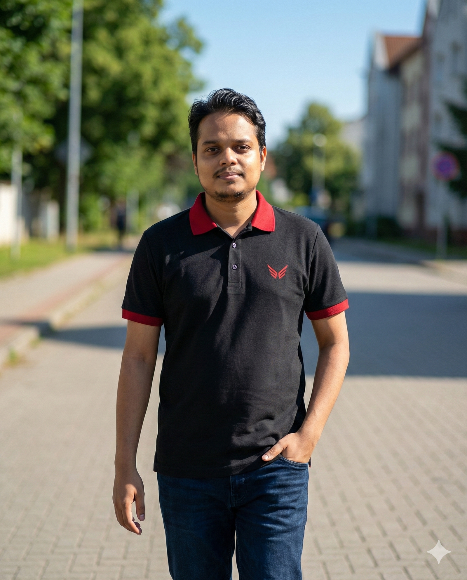 black 1 new polo shirt