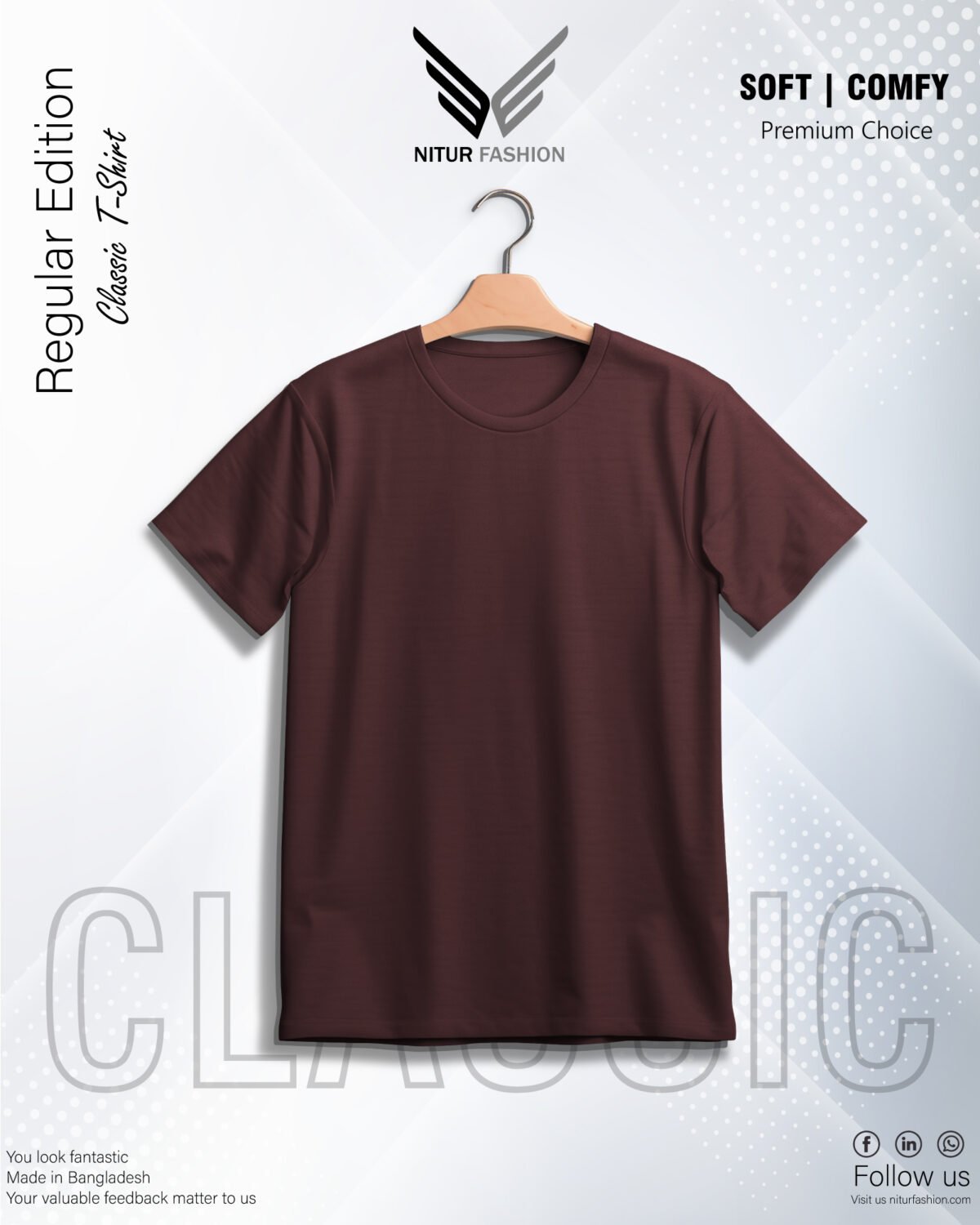 Solid t-shirt Burgundy