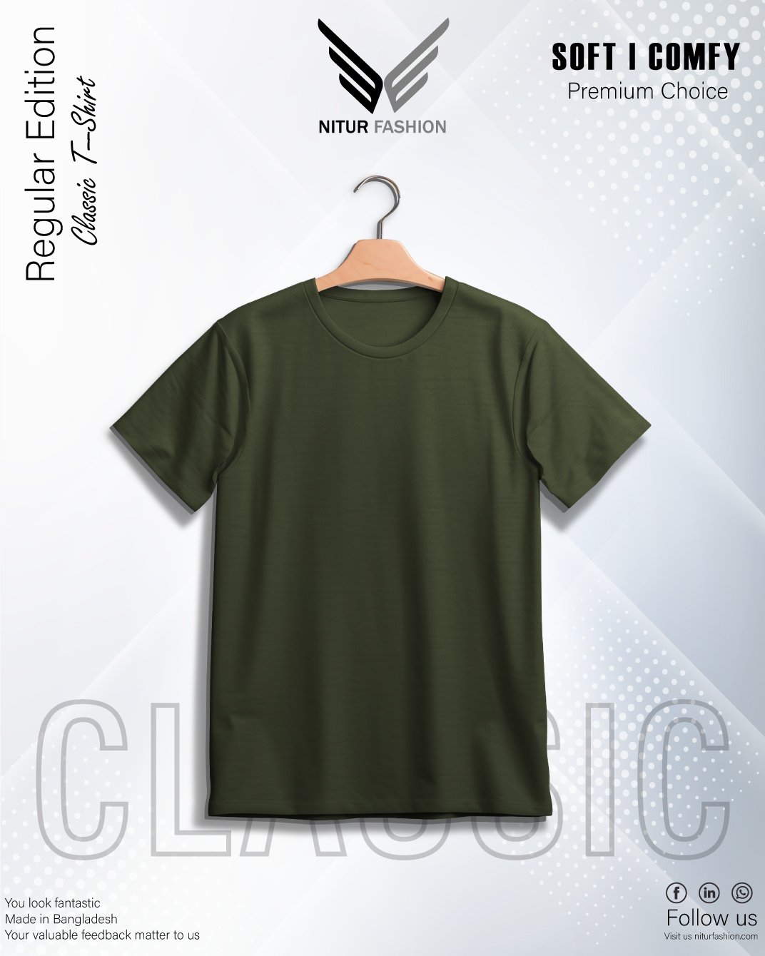 Olive solid t-shirt