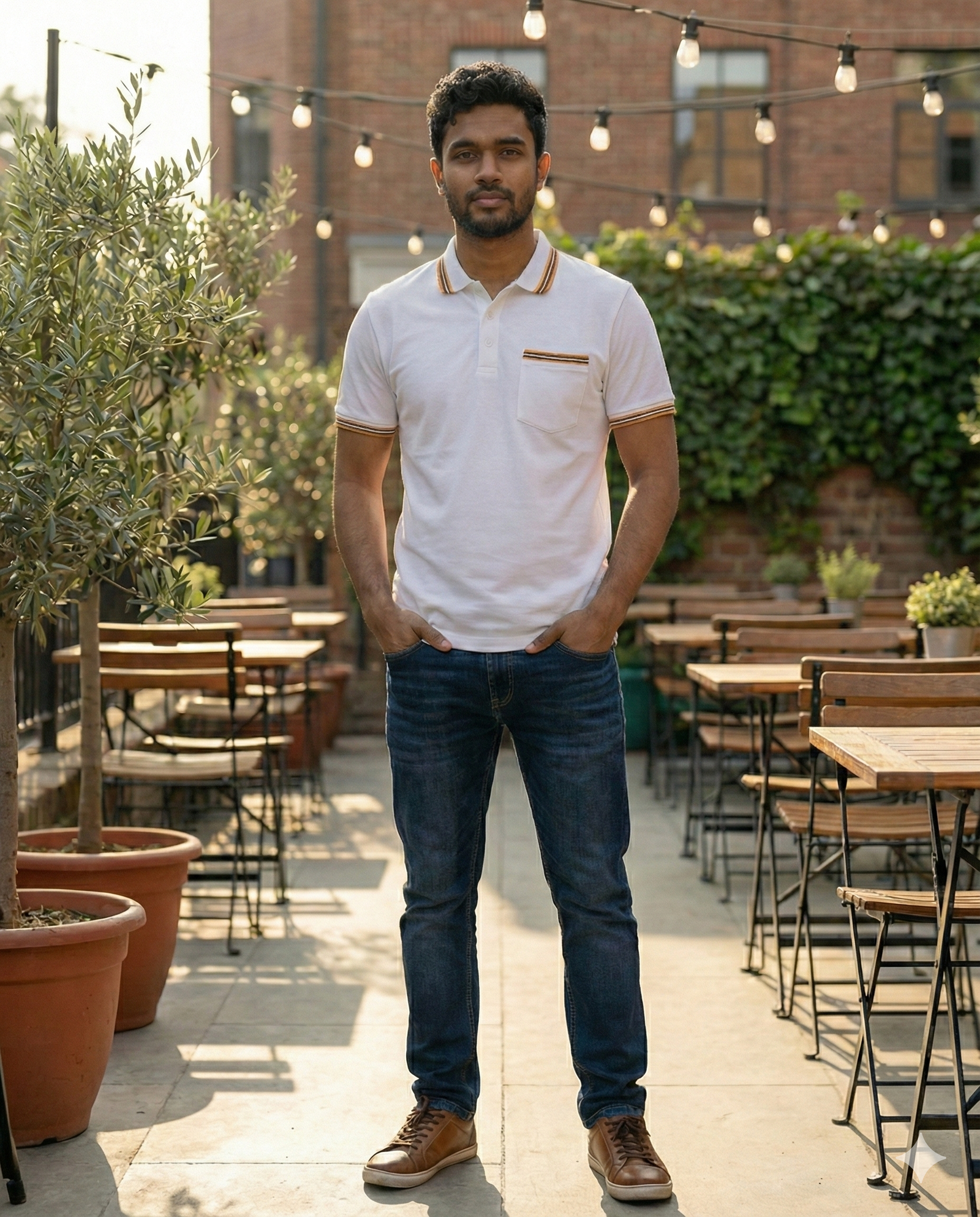 white 2 polo shirt new