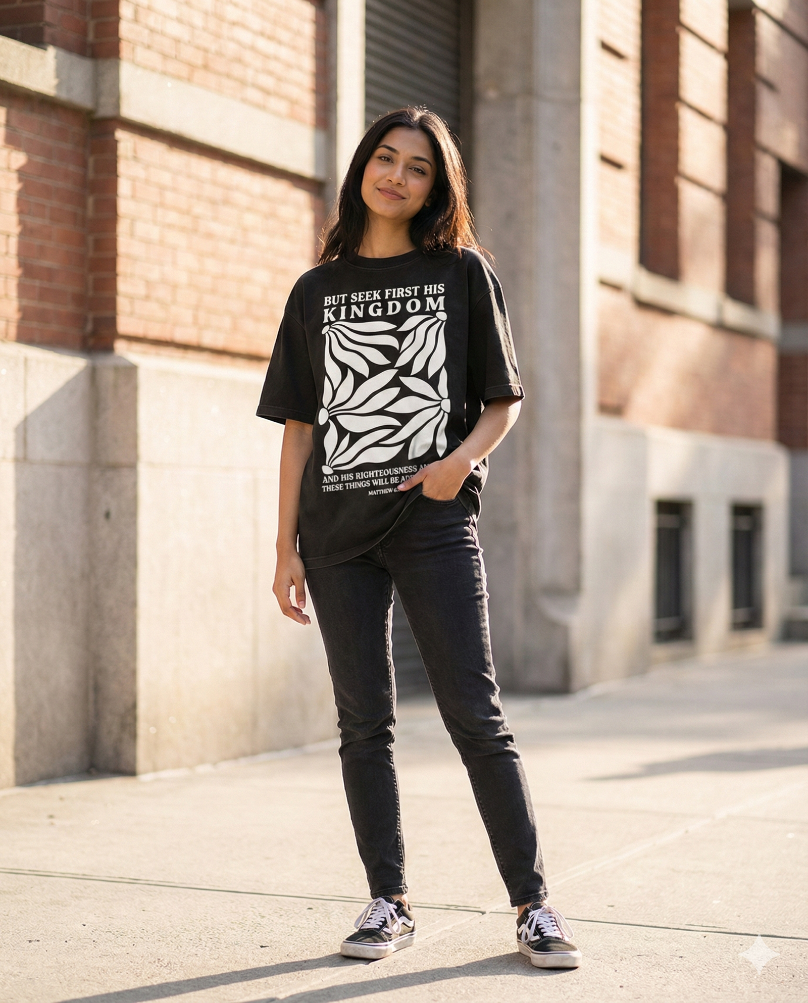 but first first his kingdom 1 girl black t-shirt