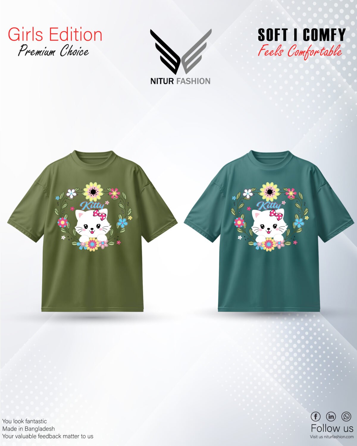 new kitty t-shirt for girls