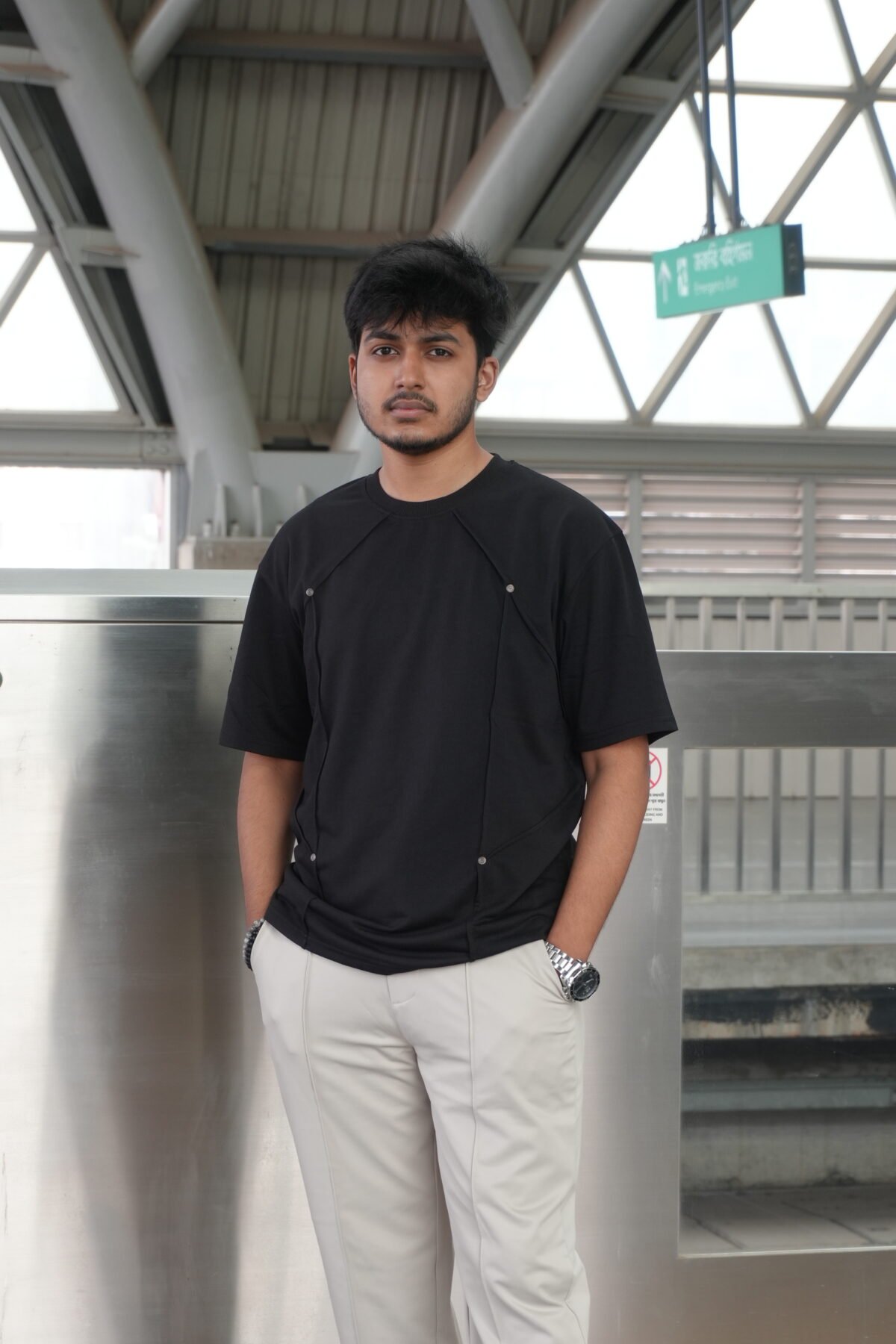 Black ShapLine Dropsholder T-shirt